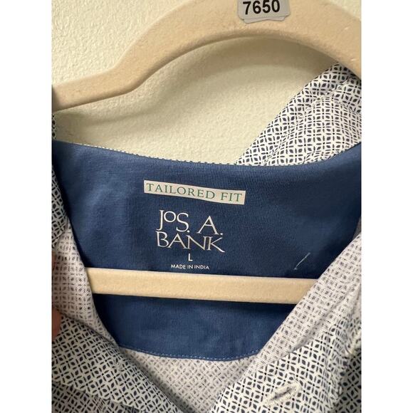 Jos. A Bank Mens Patterned Polo Sz L - Picture 3 of 4